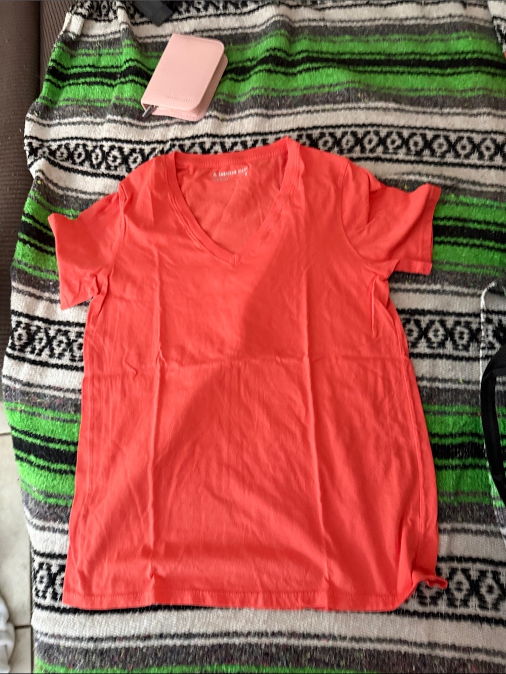 American Giant Coral V-Neck Tee for Kids